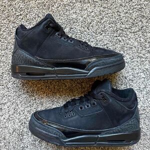 Nike Air Jordan 3 Retro Black Cat Size 4.5 Youth (Size 6 Women's)